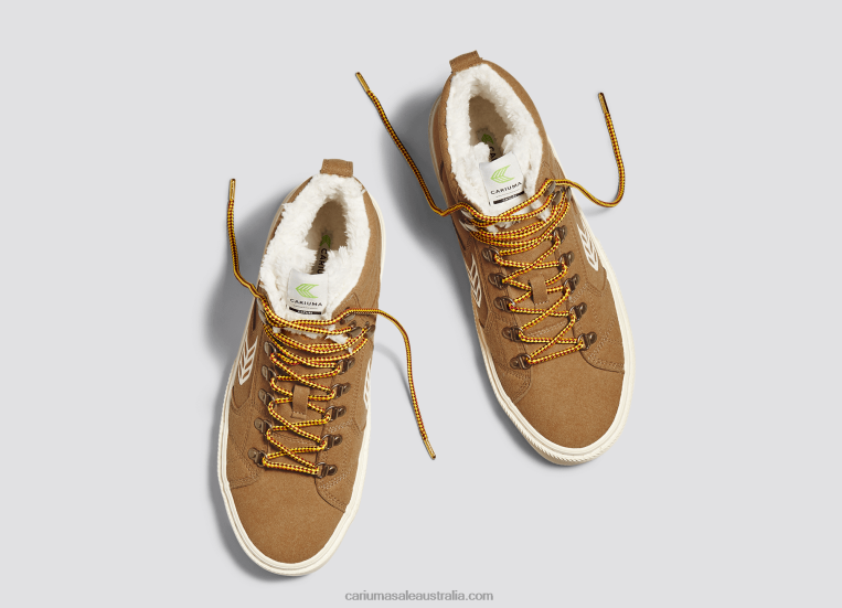 T8NFN193 Men Camel Suede Cariuma