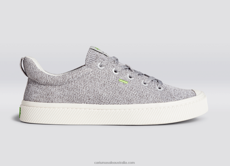 T8NFN181 Men Stone Light Grey Knit Cariuma
