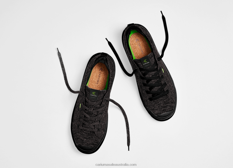 T8NFN182 Men Stone Black Knit Cariuma