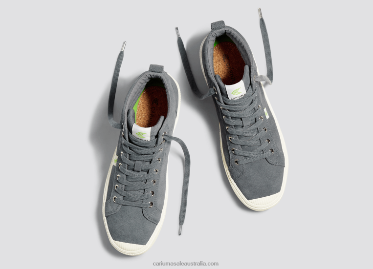 T8NFN60 Men Charcoal Grey Suede Cariuma