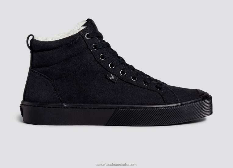 T8NFN70 Men Therma All Black Suede Cariuma
