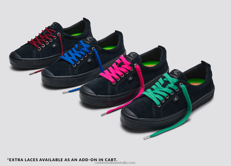 T8NFN35 Men All Black Suede Cariuma
