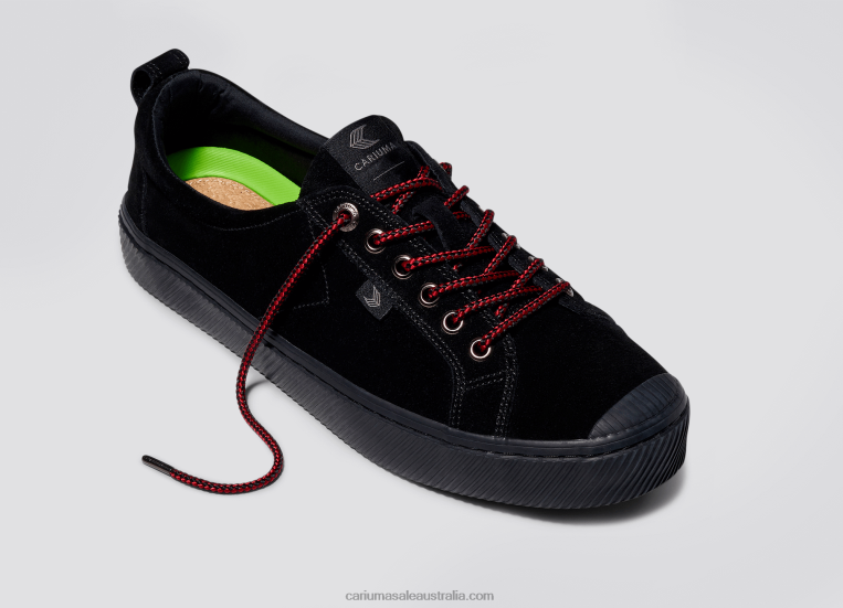 T8NFN35 Men All Black Suede Cariuma