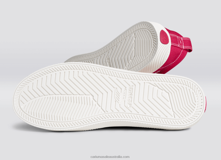 T8NFN38 Men Pantone Viva Magenta/Off-White Canvas Cariuma