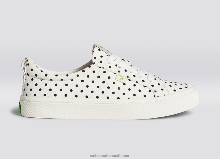 T8NFN51 Men White Polka Dots Canvas Cariuma
