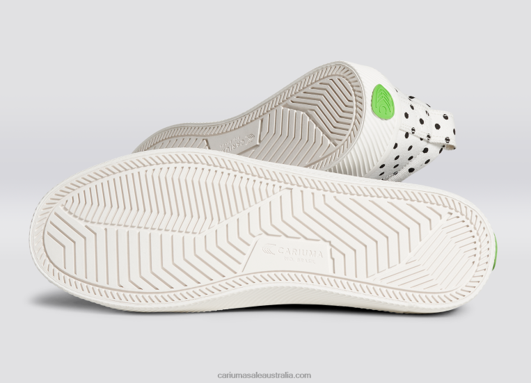 T8NFN51 Men White Polka Dots Canvas Cariuma