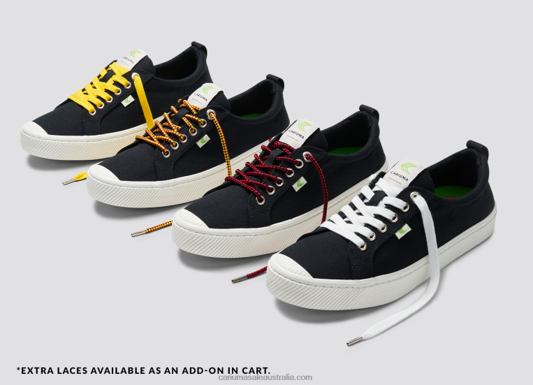T8NFN6 Men Black Canvas Cariuma