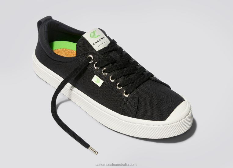 T8NFN6 Men Black Canvas Cariuma