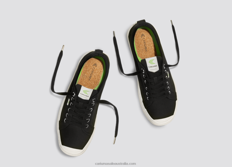 T8NFN6 Men Black Canvas Cariuma