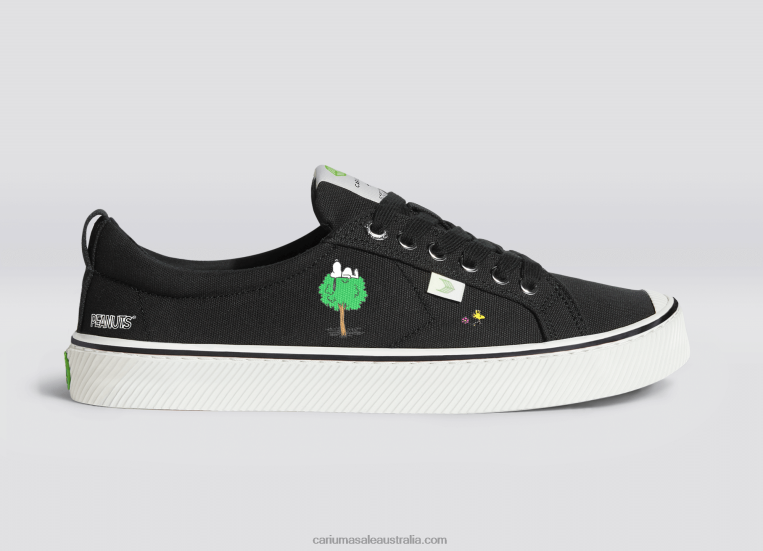 T8NFN81 Men Peanuts Earth Black Canvas Cariuma