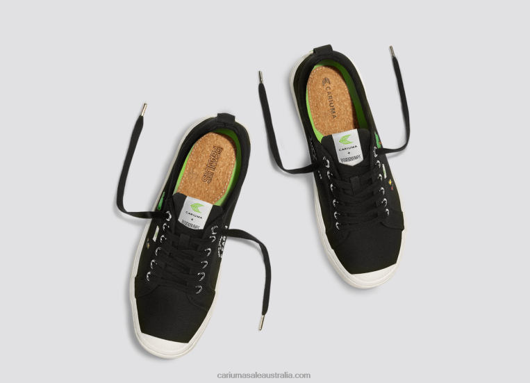 T8NFN81 Men Peanuts Earth Black Canvas Cariuma