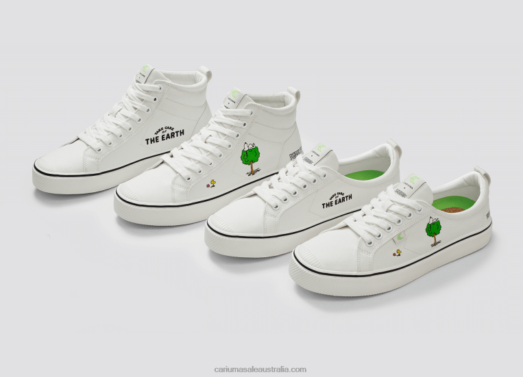 T8NFN82 Men Peanuts Earth Off-White Canvas Cariuma