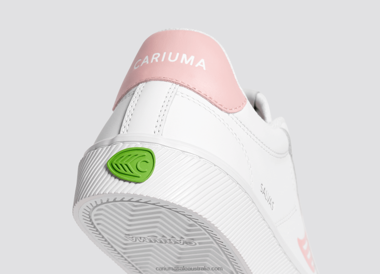 T8NFN103 Men White LWG Leather/Rose Cariuma