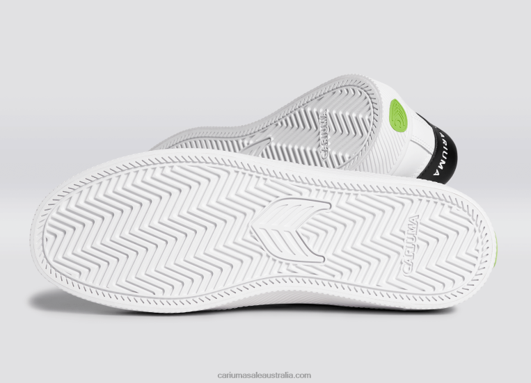 T8NFN97 Men White LWG Leather/Black Cariuma