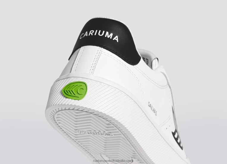 T8NFN97 Men White LWG Leather/Black Cariuma