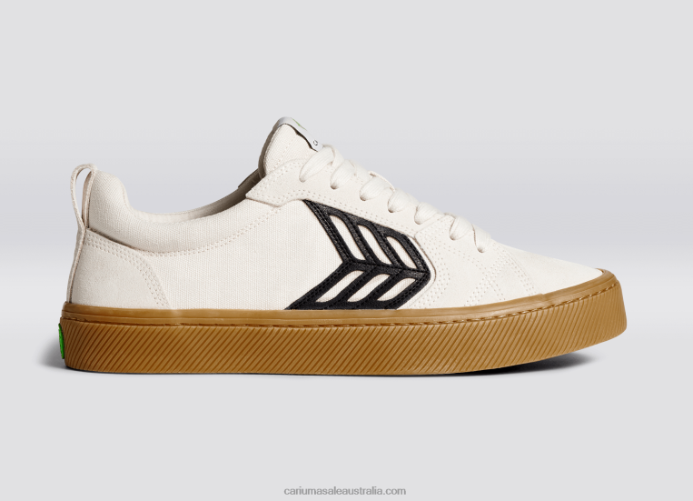 T8NFN161 Men Right foot(Single Shoe)-Off-White Vintage Gum/Black Cariuma