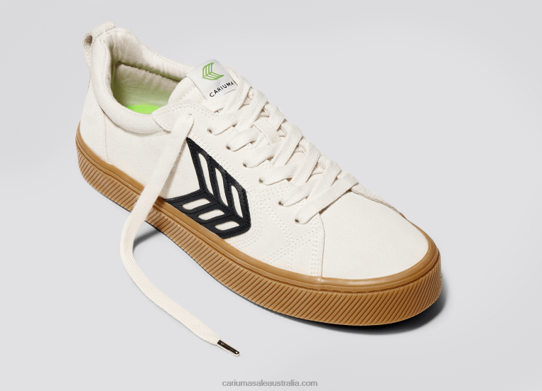 T8NFN161 Men Right foot(Single Shoe)-Off-White Vintage Gum/Black Cariuma