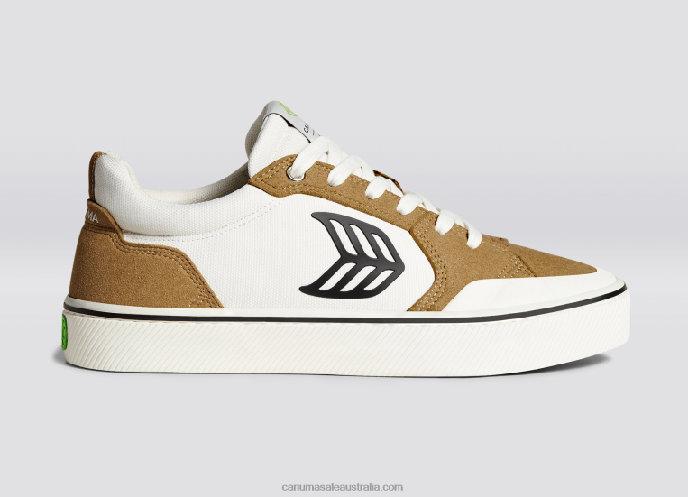 T8NFN121 Men Camel & Off-White Vintage/Black Cariuma