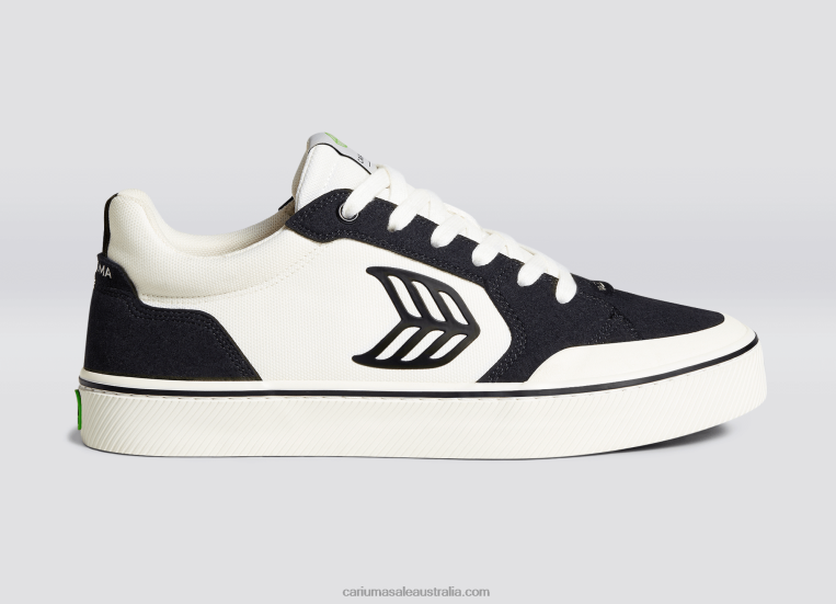 T8NFN122 Men Black & Off-White Vintage/Black Cariuma