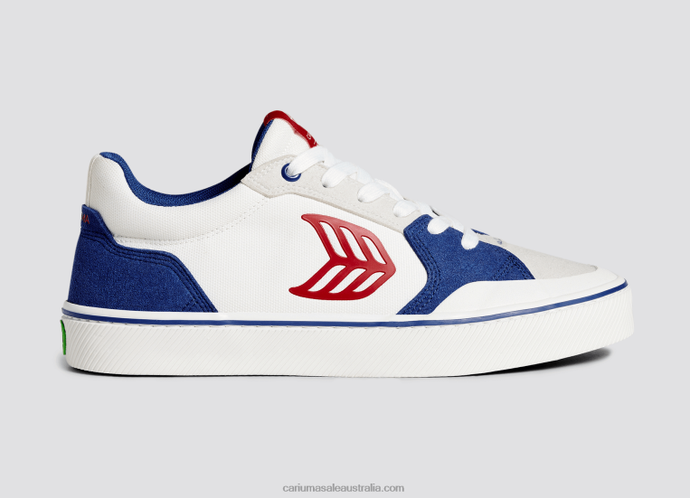 T8NFN123 Men Blue & Off-White/Red Cariuma