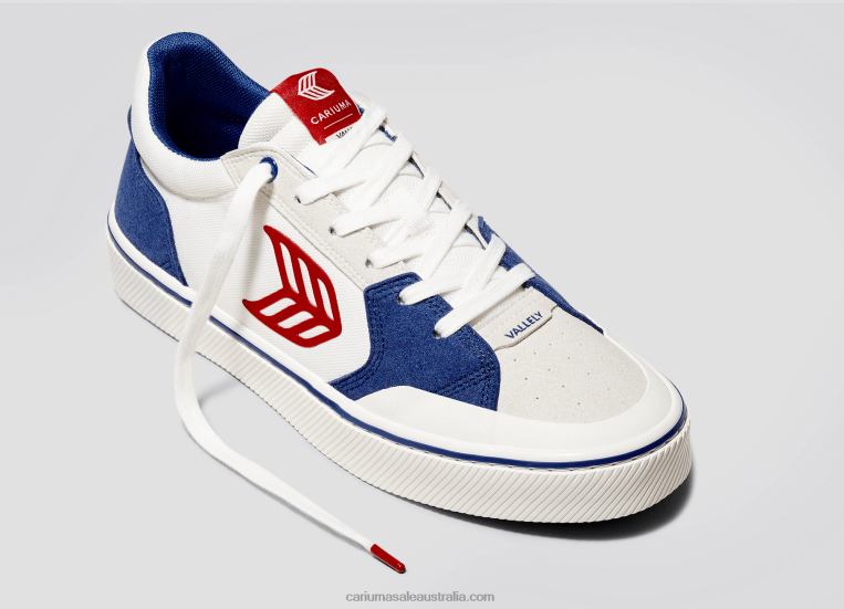 T8NFN123 Men Blue & Off-White/Red Cariuma