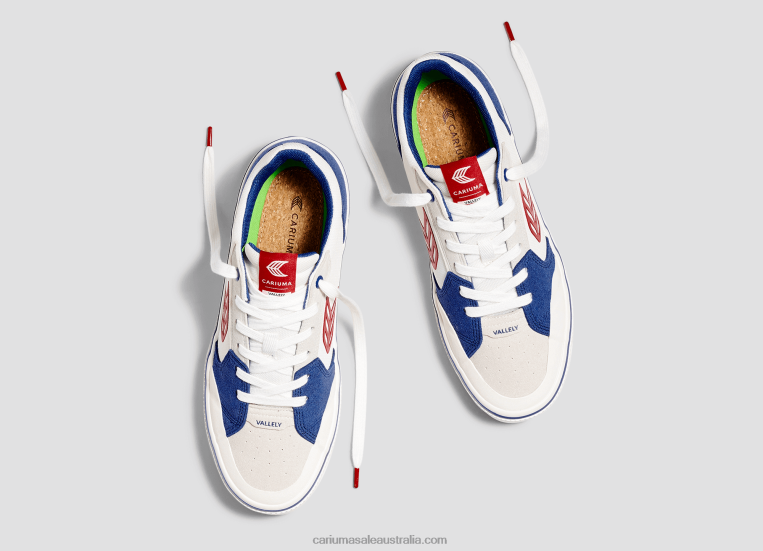 T8NFN123 Men Blue & Off-White/Red Cariuma
