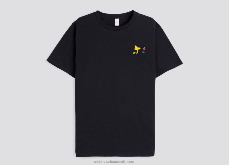 T8NFN214 Women Peanuts Earth Black Cariuma