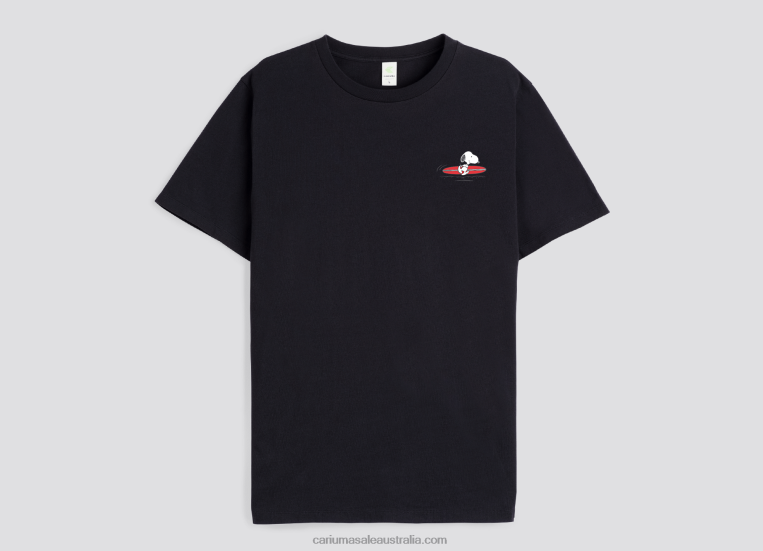 T8NFN217 Women Peanuts Surf Black Cariuma
