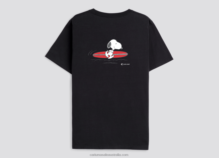 T8NFN217 Women Peanuts Surf Black Cariuma