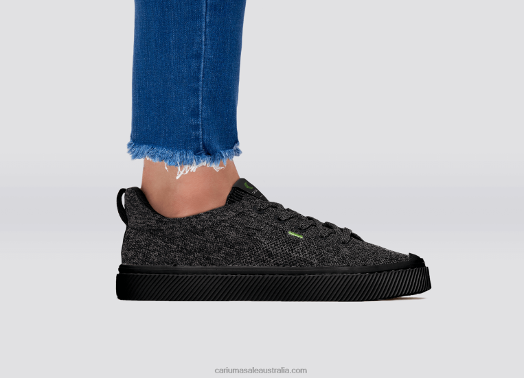 T8NFN398 Women Stone Black Knit Cariuma