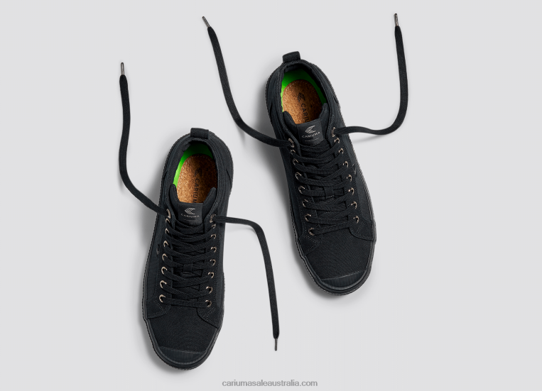 T8NFN274 Women All Black Canvas Cariuma