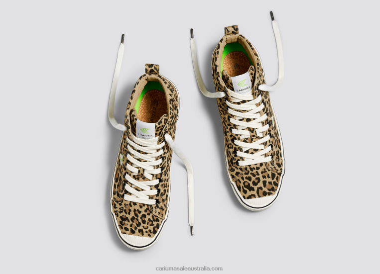 T8NFN275 Women Leopard Canvas Cariuma
