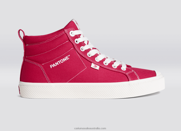 T8NFN280 Women Pantone Viva Magenta/Off-White Canvas Cariuma