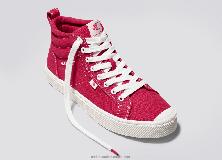 T8NFN280 Women Pantone Viva Magenta/Off-White Canvas Cariuma