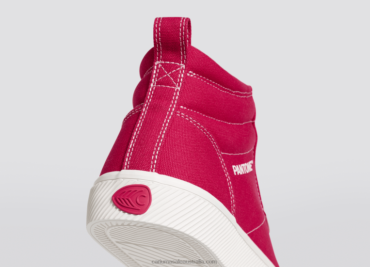 T8NFN280 Women Pantone Viva Magenta/Off-White Canvas Cariuma
