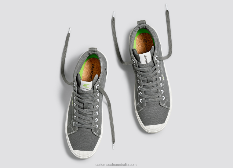 T8NFN282 Women Pantone Gargoyle Grey Canvas Cariuma