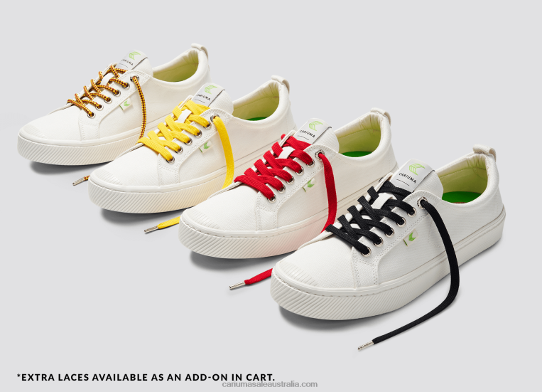 T8NFN218 Women Off-White Canvas Cariuma