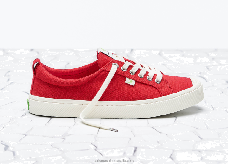 T8NFN224 Women Red Canvas Cariuma