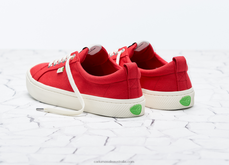 T8NFN224 Women Red Canvas Cariuma