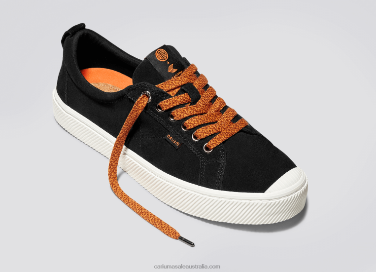 T8NFN243 Women Deus Ex Machina Black Suede Cariuma