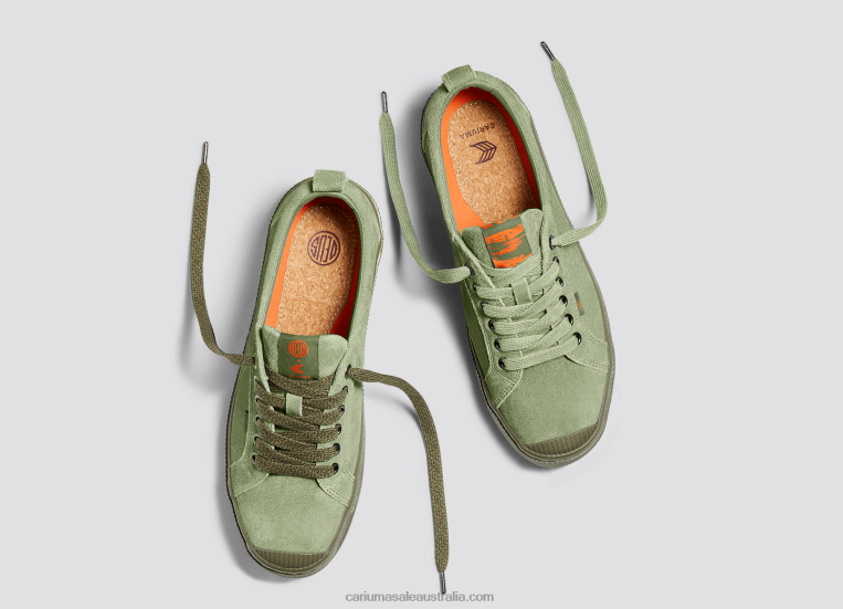 T8NFN244 Women Deus Ex Machina Oil Green Suede Cariuma