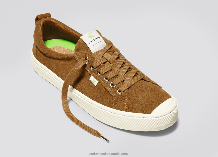 T8NFN248 Women Camel Suede Cariuma