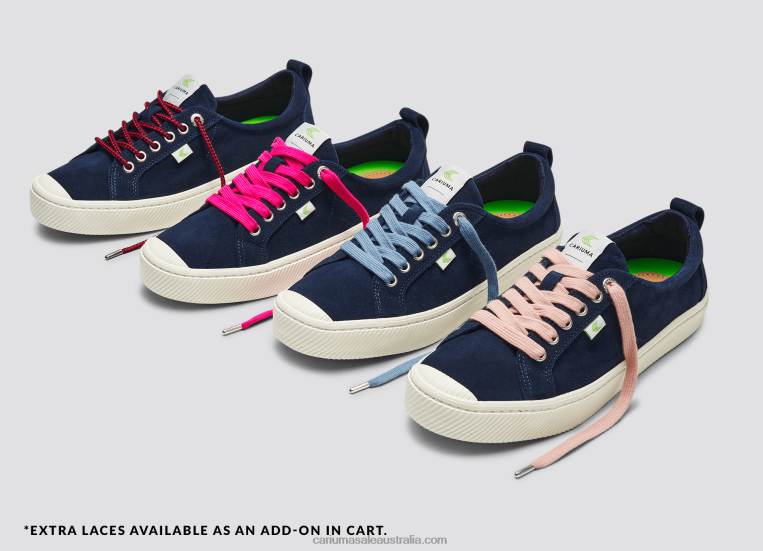 T8NFN264 Women Navy Suede Cariuma