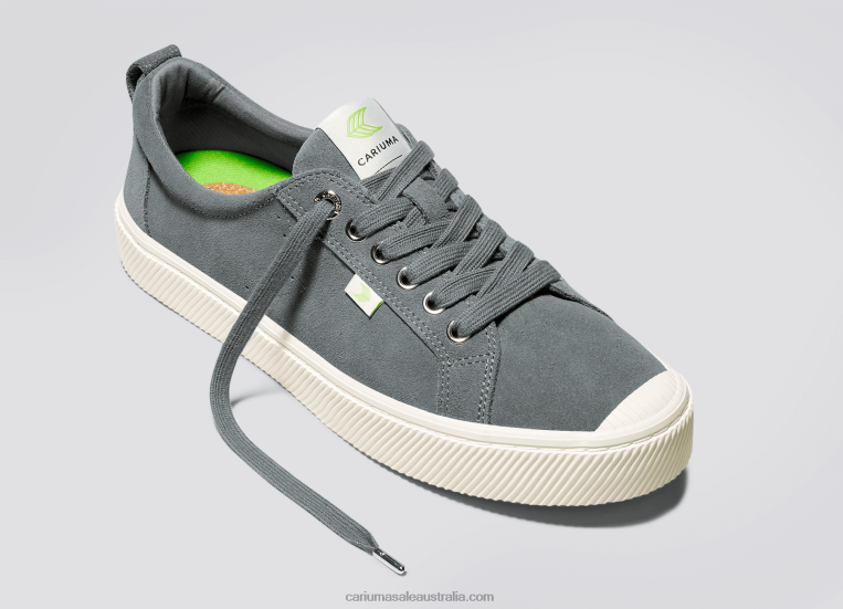 T8NFN270 Women Charcoal Grey Suede Cariuma