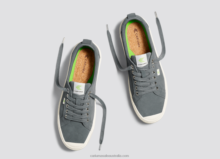 T8NFN270 Women Charcoal Grey Suede Cariuma