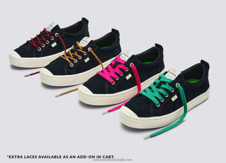 T8NFN271 Women Black Suede Cariuma