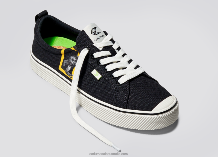 T8NFN303 Women National Geographic Gecko Black Canvas Cariuma