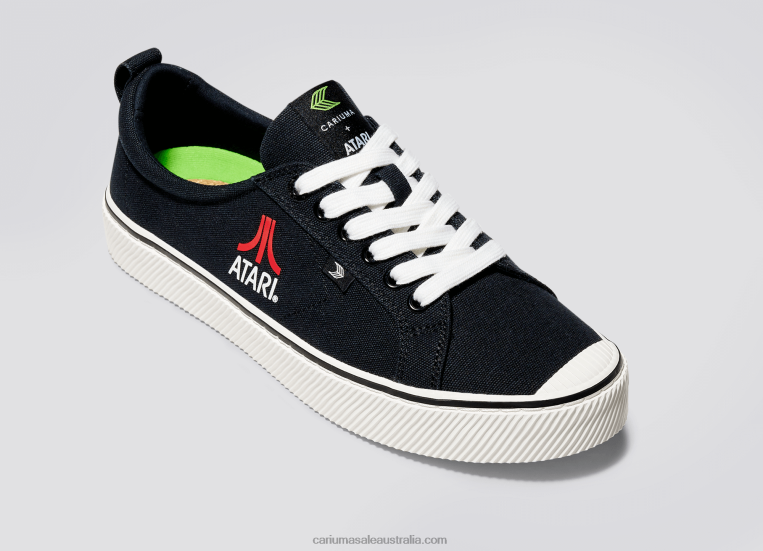 T8NFN309 Women Atari Black Canvas Cariuma
