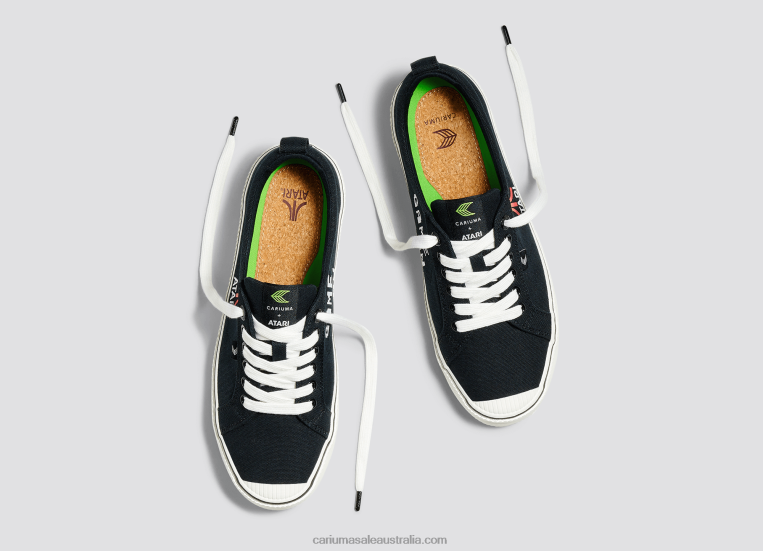 T8NFN309 Women Atari Black Canvas Cariuma