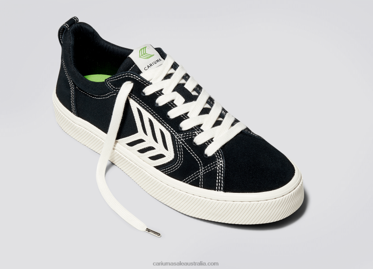 T8NFN374 Women Right foot(Single Shoe)-Black Contrast/Ivory Cariuma